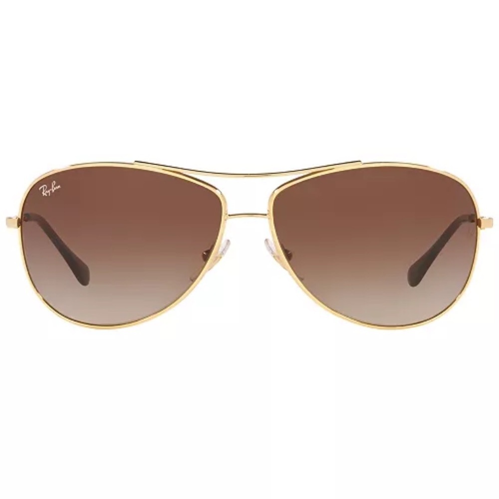 Gold Aviator Sunglasses with Brown Lenses